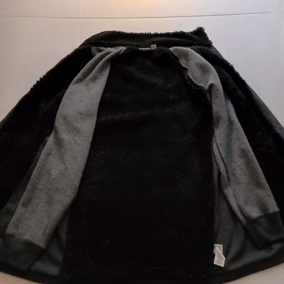 L.L. Bean 1912 Sherpa-Lined Full-Zip Long Sweatshirt Charcoal Women’s Size M - Picture 13 of 16